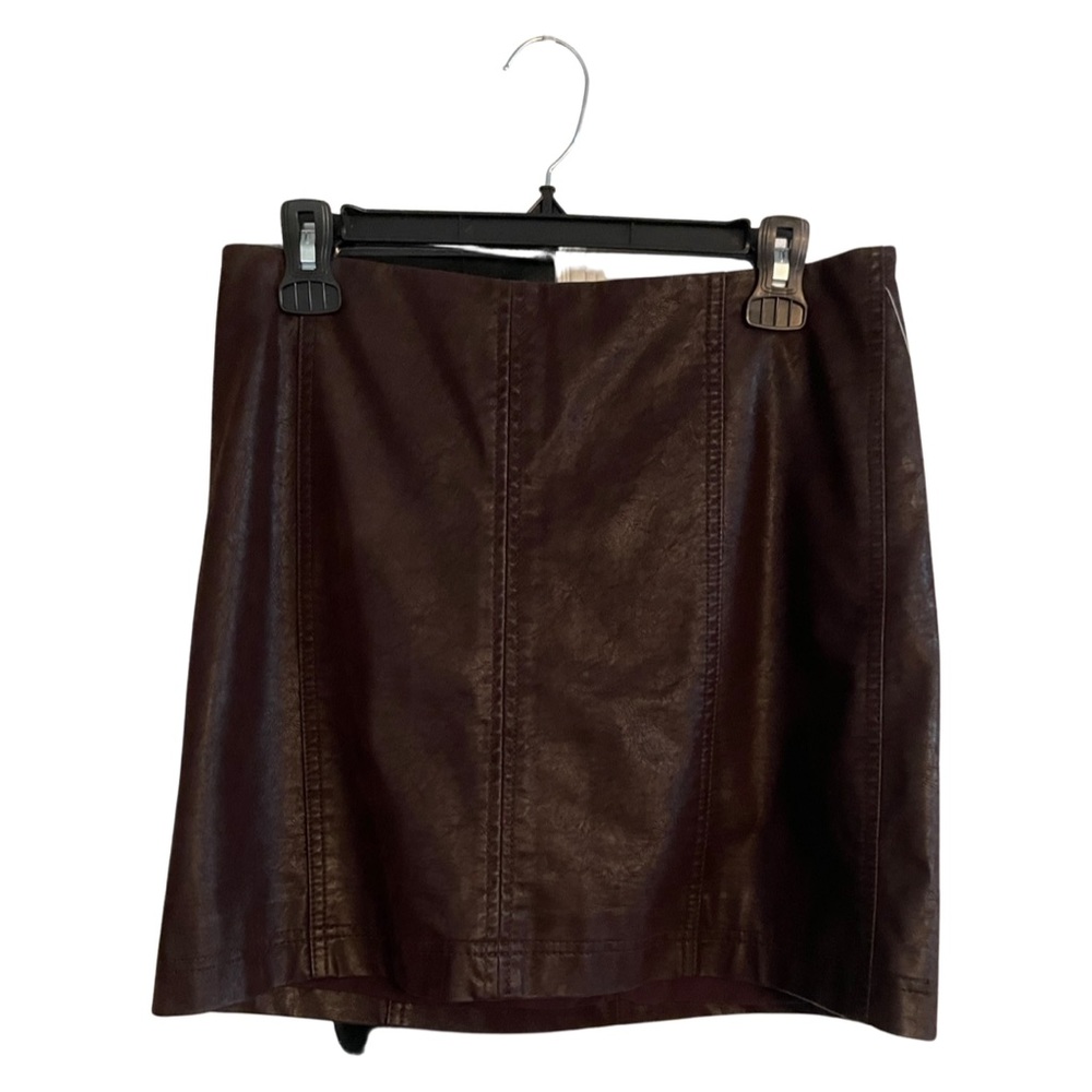 Free People Brown Vegan Suede Miniskirt Size 10